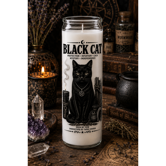 Black Cat Hoodoo Devotional Candle