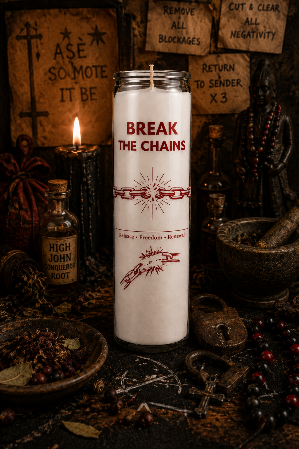Breaker of Chains Hoodoo Devotional Candle