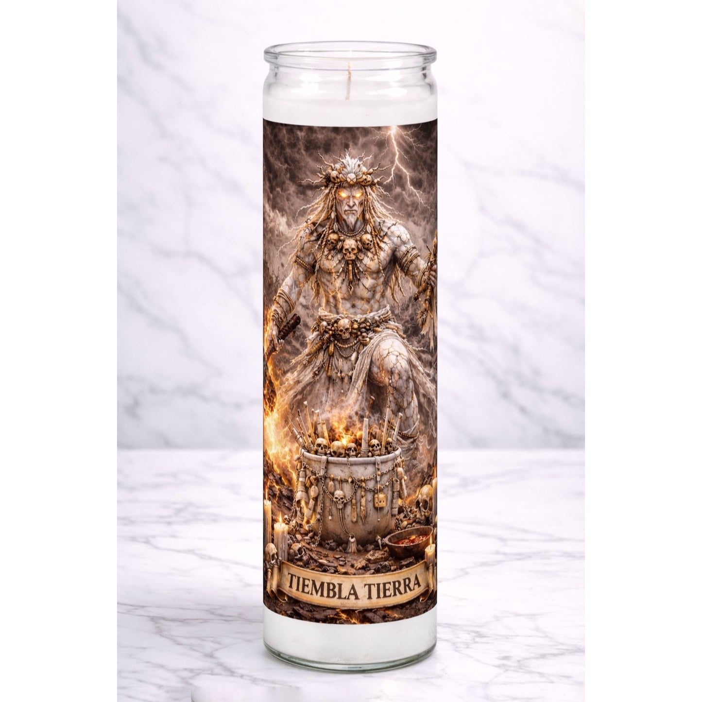 Tiembla Tierra Palo Mayombe Devotional Candle