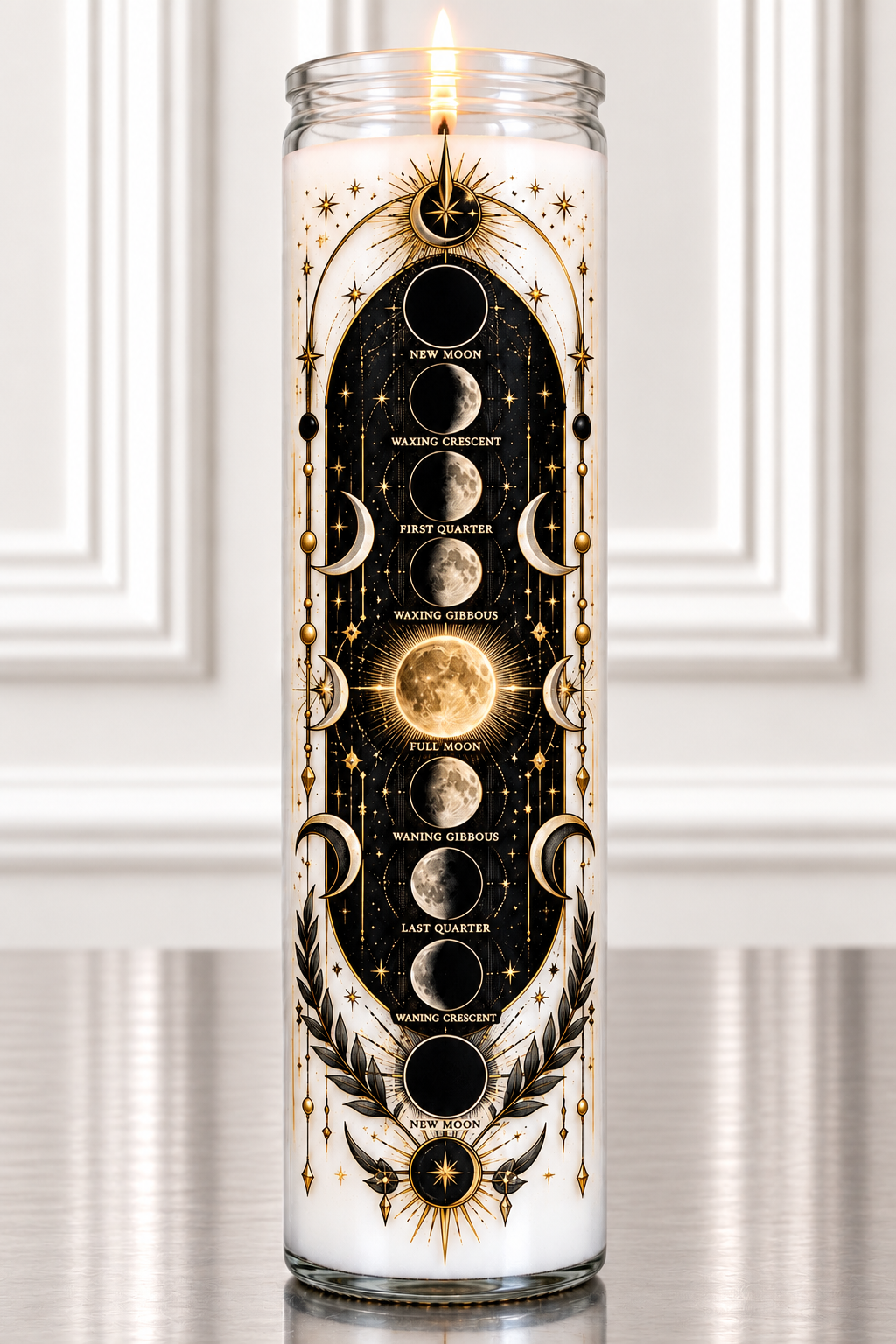 THE LUNAR CYCLE — Moon Phases Candle