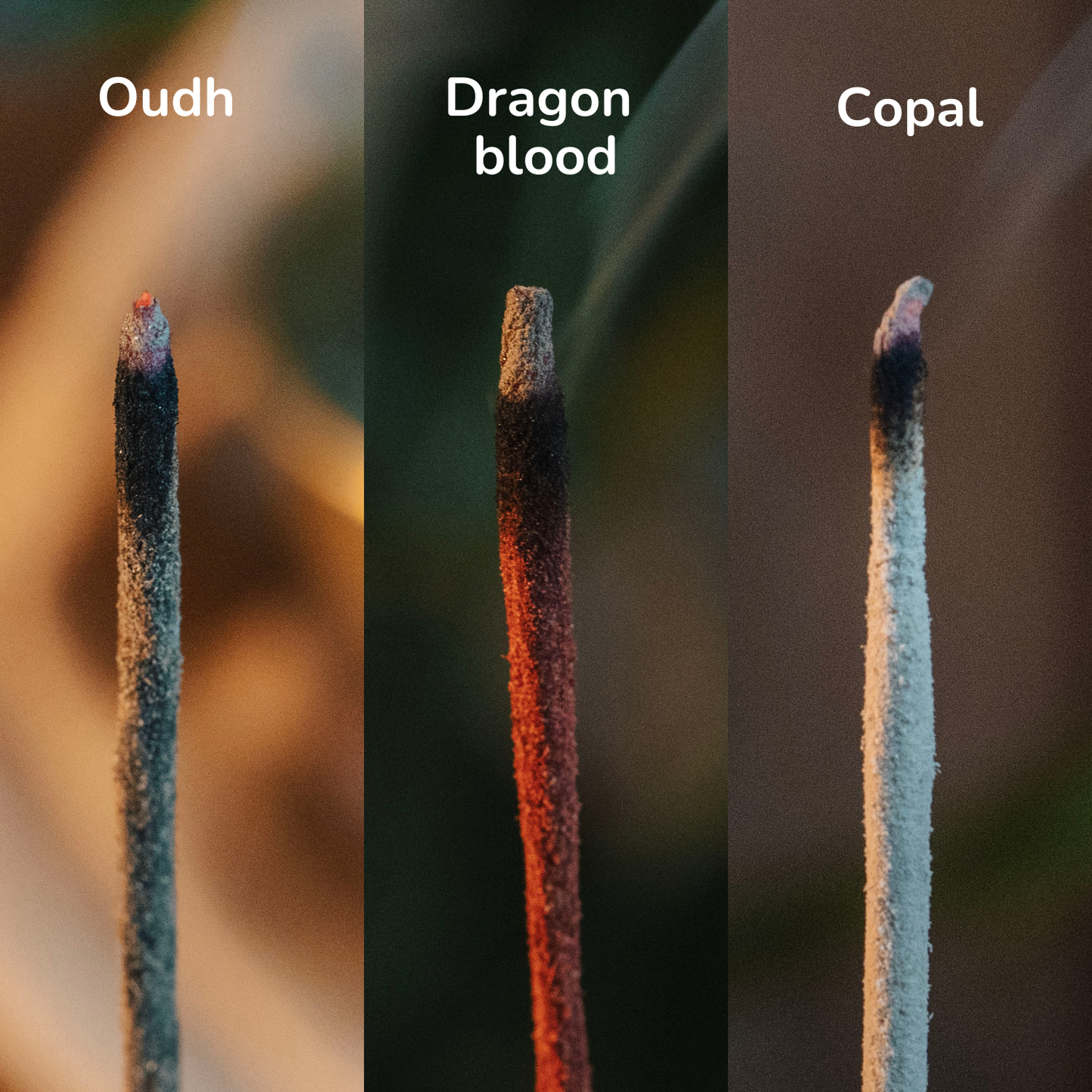 Calmveda Incense & Aromatherapy - Charcoal Based Resin Incense Sticks Large Set - 90 grams