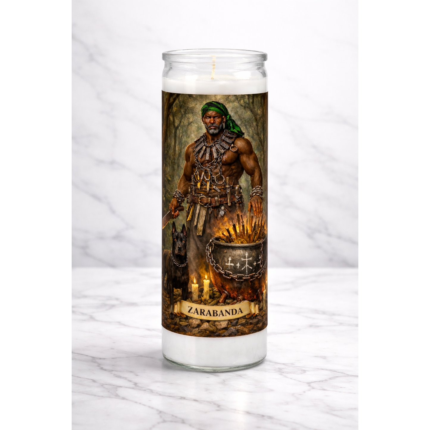 Zarabanda  Palo Mayombe Devotional Candle