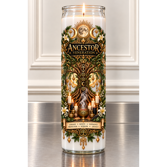ANCESTOR VENERATION — Lineage, Roots & Guidance Candle