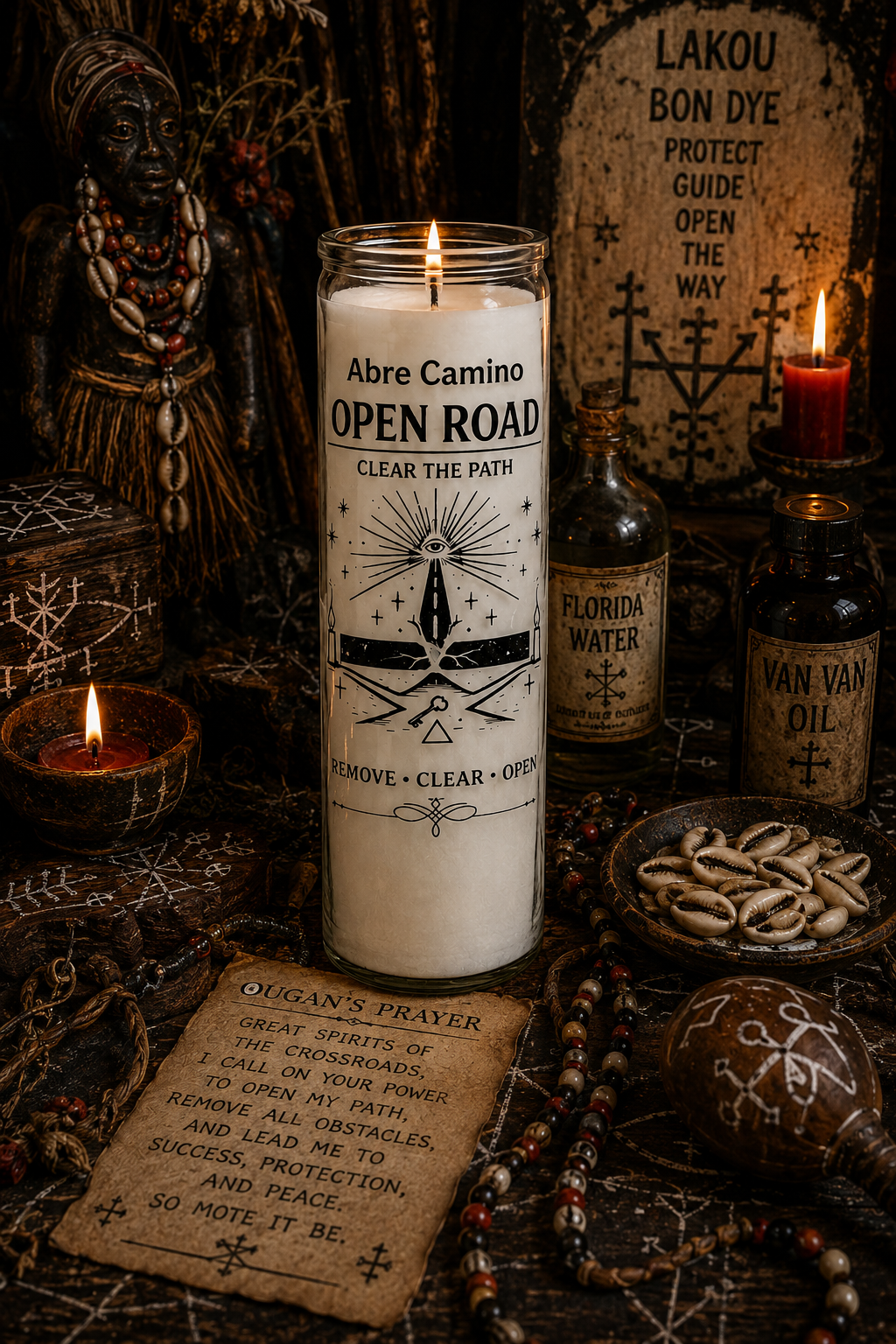 Road Opener Hoodoo Devotional Candle