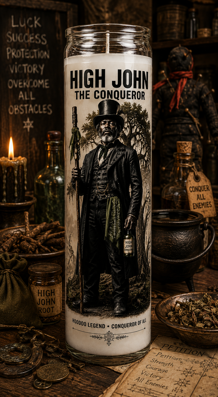 High John the Conqueror Hoodoo Devotional Candle