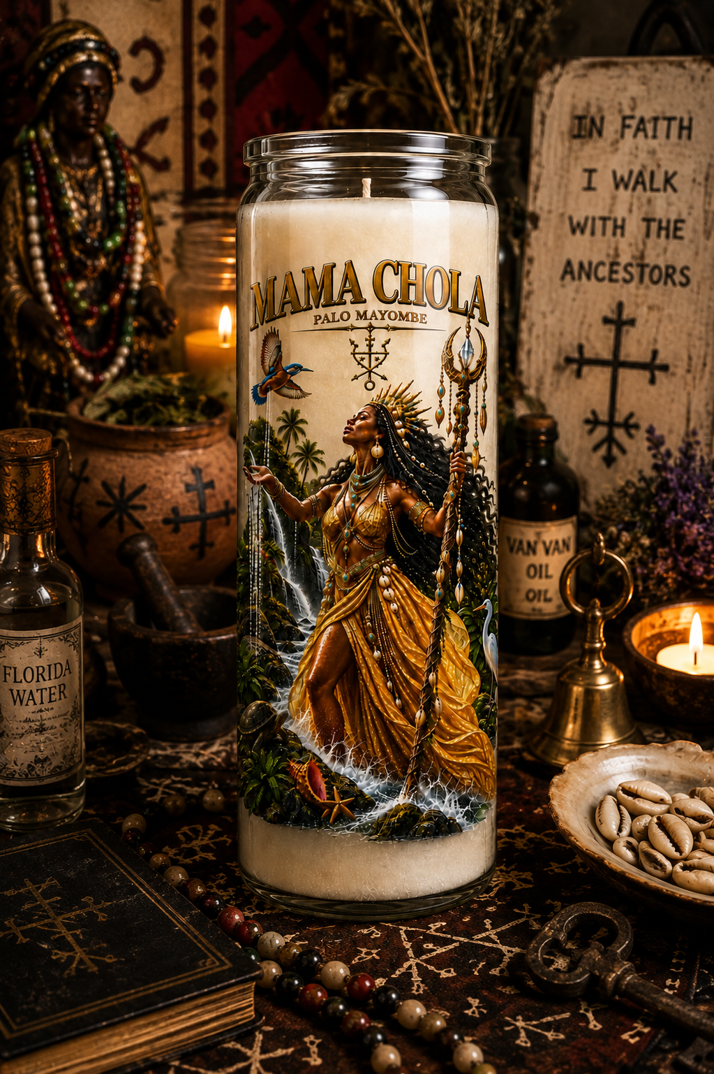 Mama Chola Palo Mayombe Devotional Candle