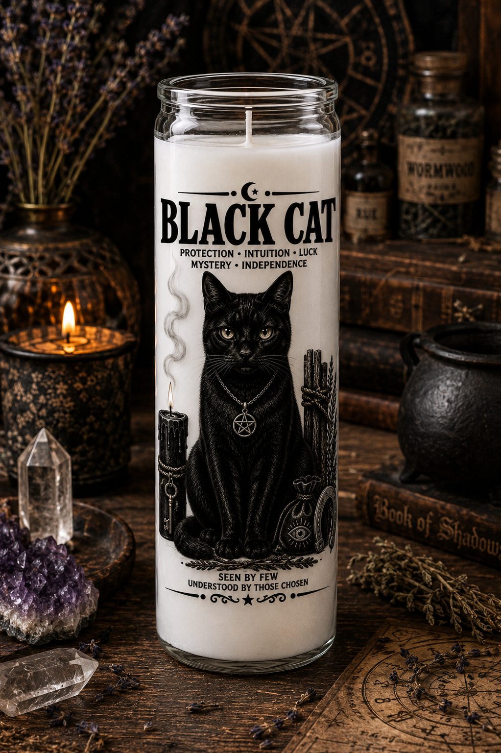 Black Cat Hoodoo Devotional Candle