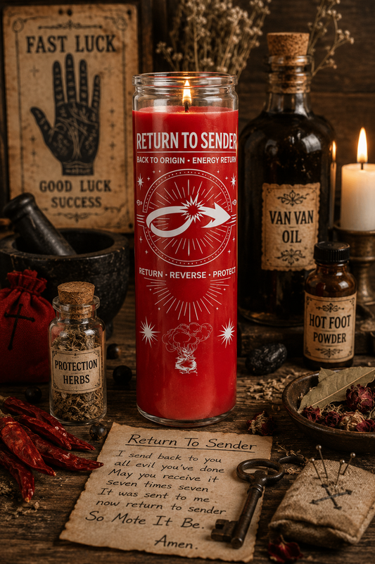 Return to Sender Hoodoo Devotional Candle