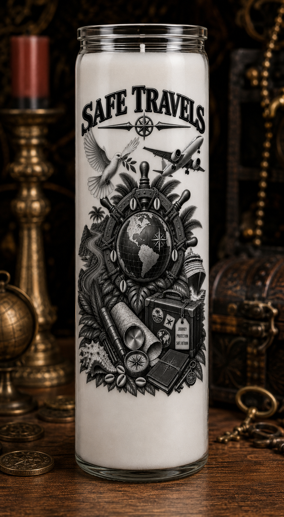 Safe Travel Hoodoo Devotional Candle