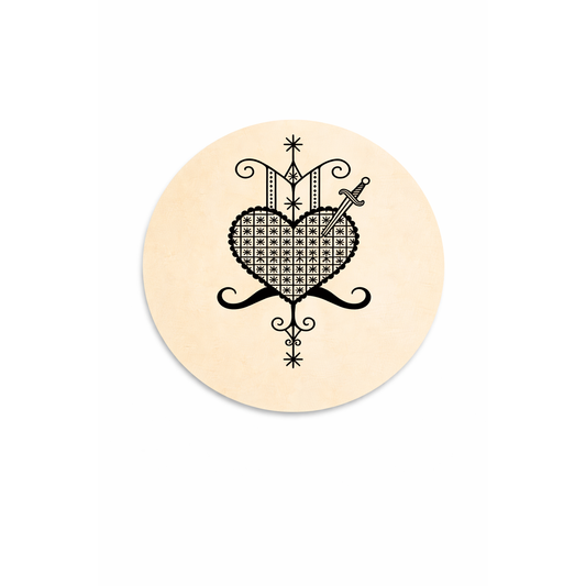Erzulie Dantor Vodou Veve Board