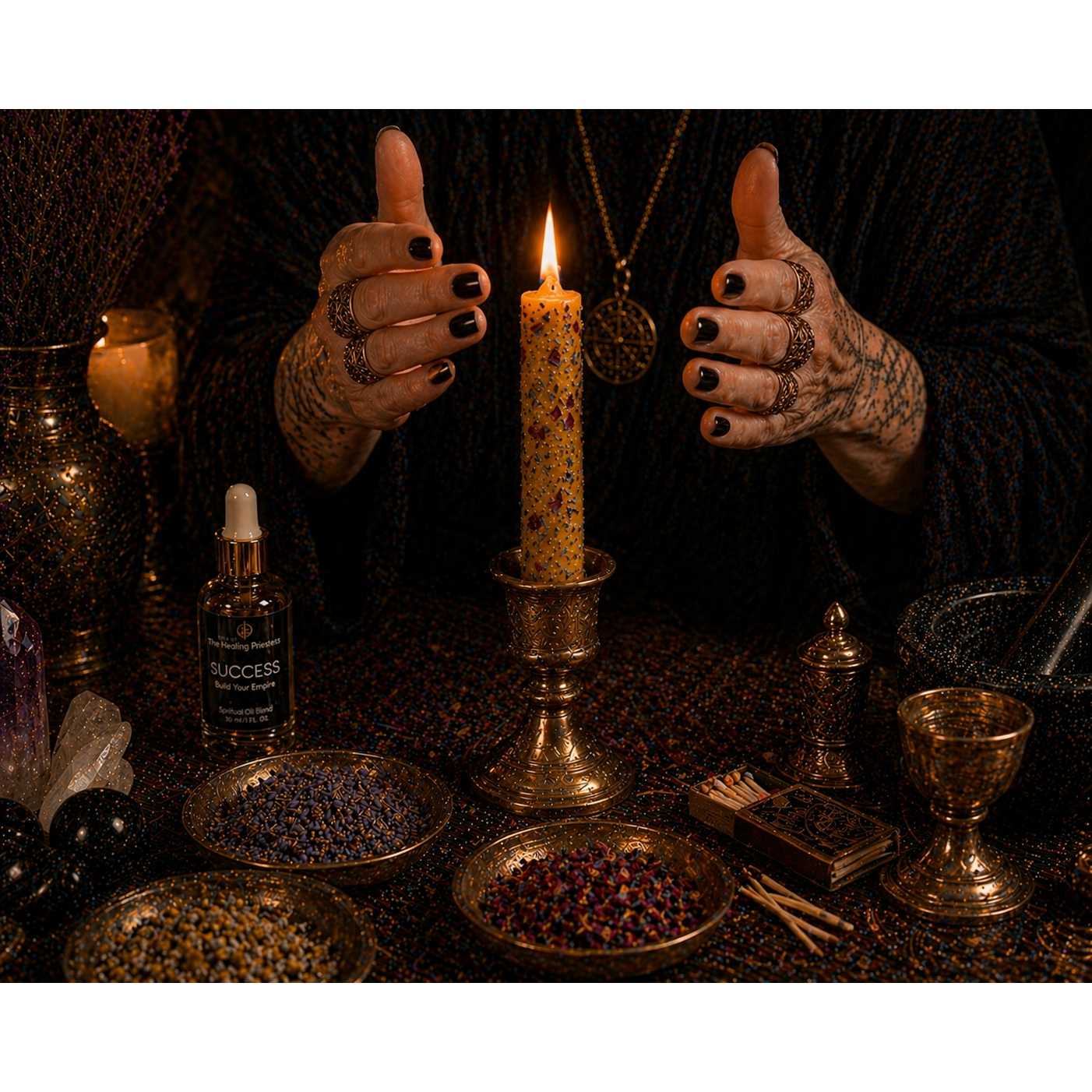 Pure Beeswax Ritual Candle – Hand Poured
