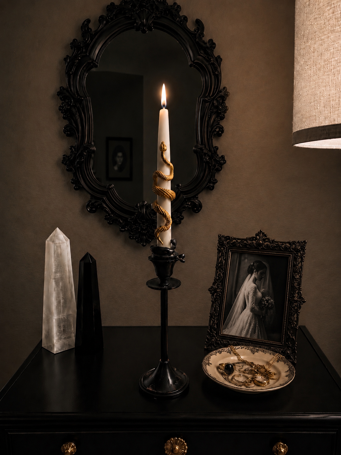 Serpent Taper Candle