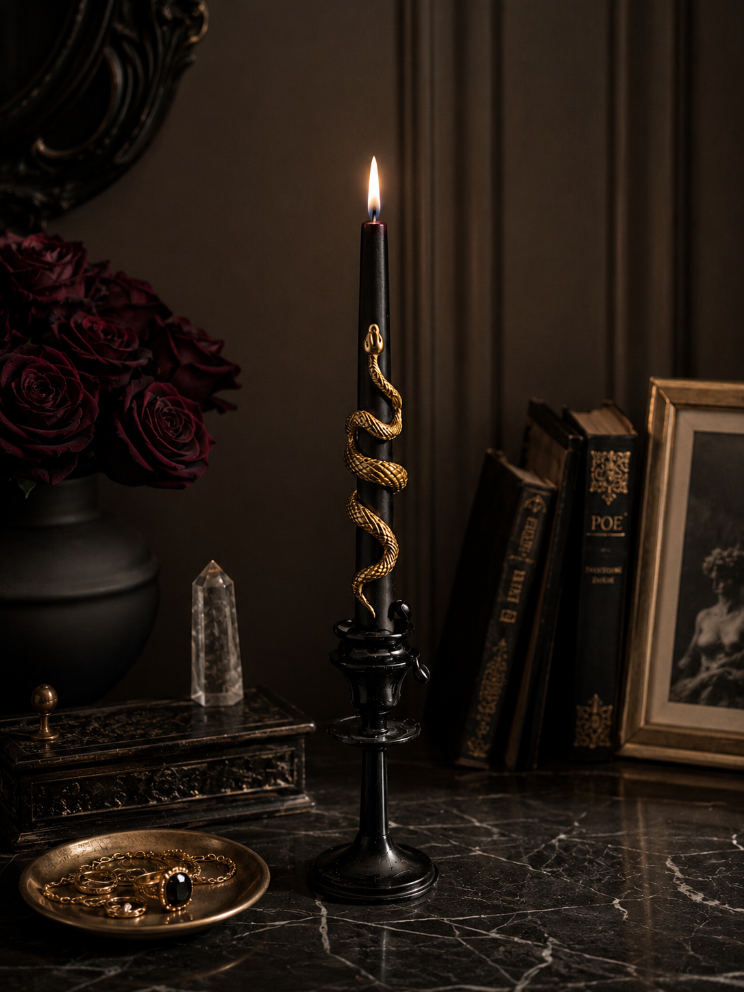 Serpent Taper Candle