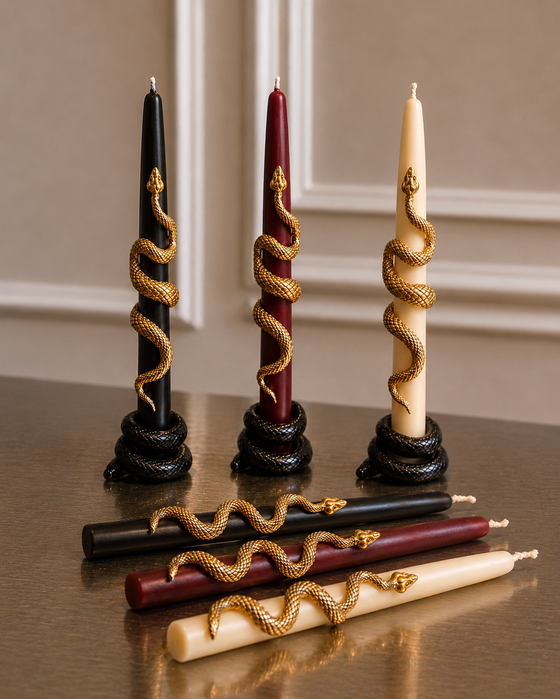 Serpent Taper Candle