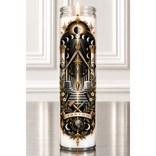 THE SACRED NUMBERS — 3 • 5 • 7  - Freemason Collection Candle