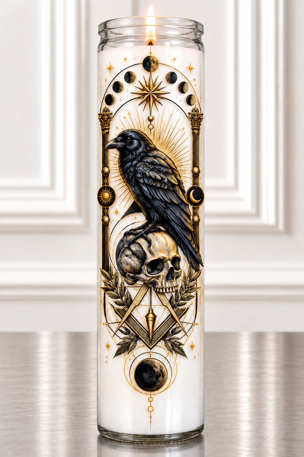 THE RAVEN & THE MEMENTO MORI — Freemason Collection Candle