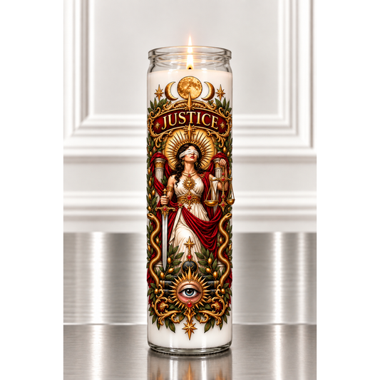 JUSTICE — Truth, Fairness & Rightful Resolution Candle