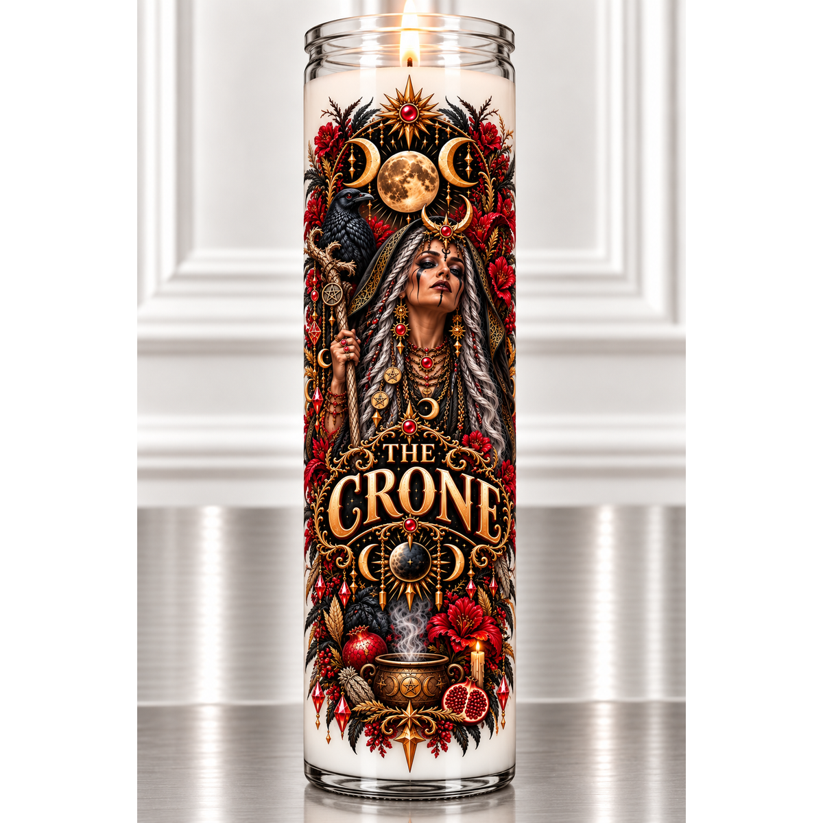 THE CRONE — Wisdom, Sovereignty & Ancient Knowing Candle