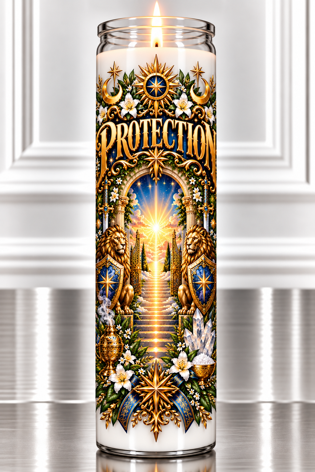 Custom Fixed 5-Day Glass Candle | Prepared & Dressed | Botanica Yende