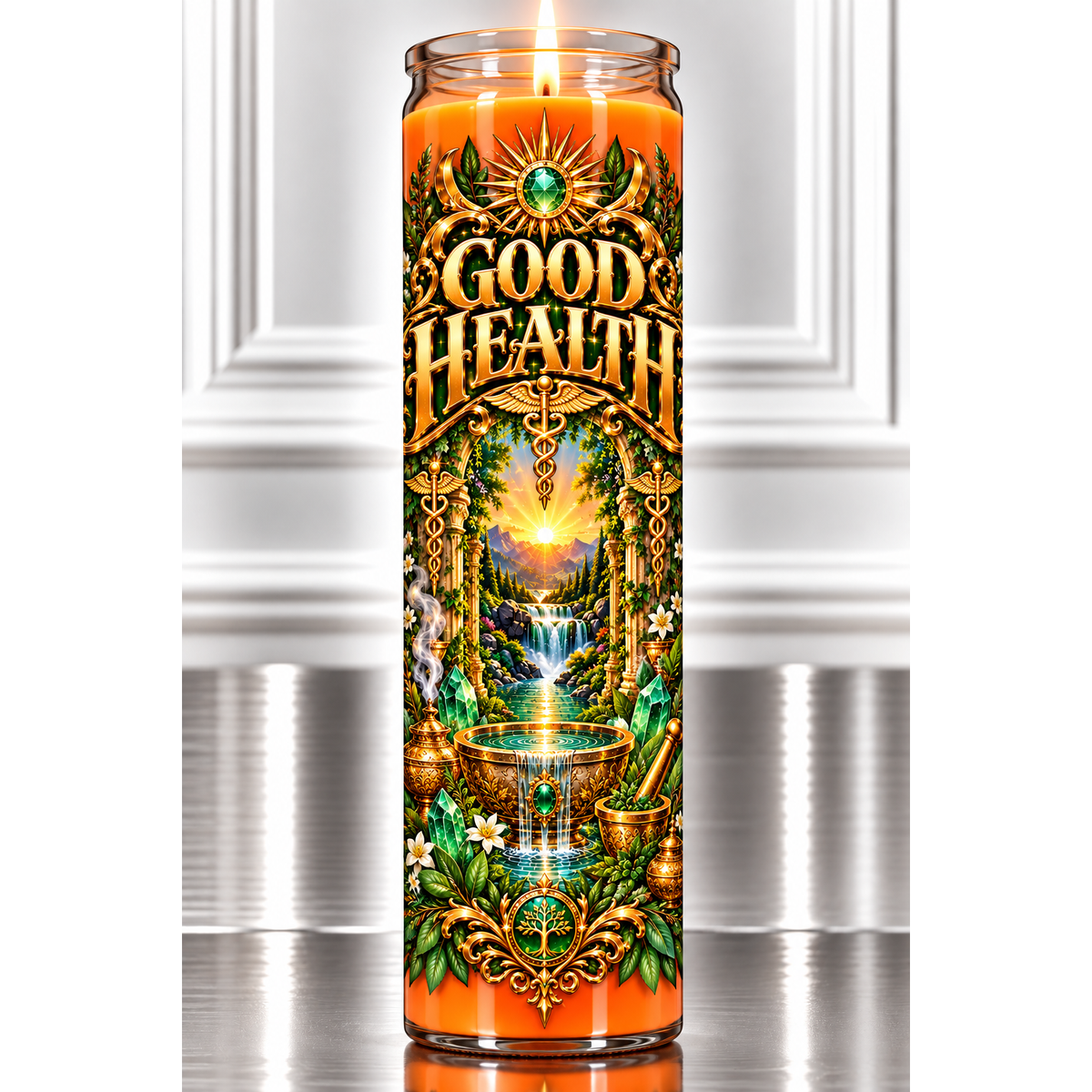 Custom Fixed 5-Day Glass Candle | Prepared & Dressed | Botanica Yende
