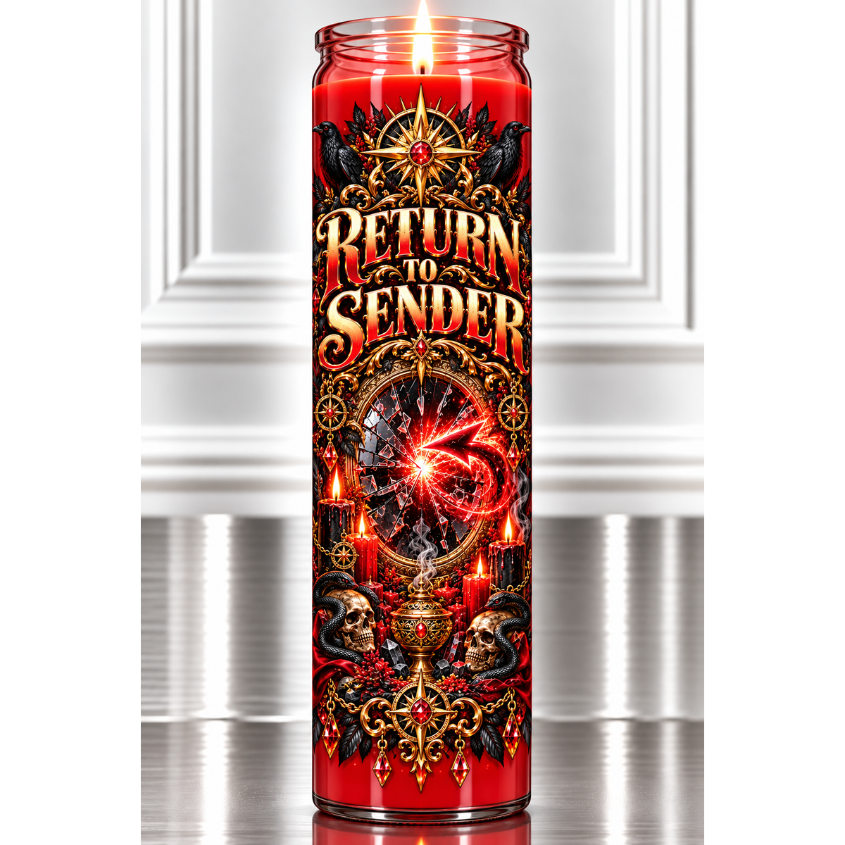 Custom Fixed 5-Day Glass Candle | Prepared & Dressed | Botanica Yende
