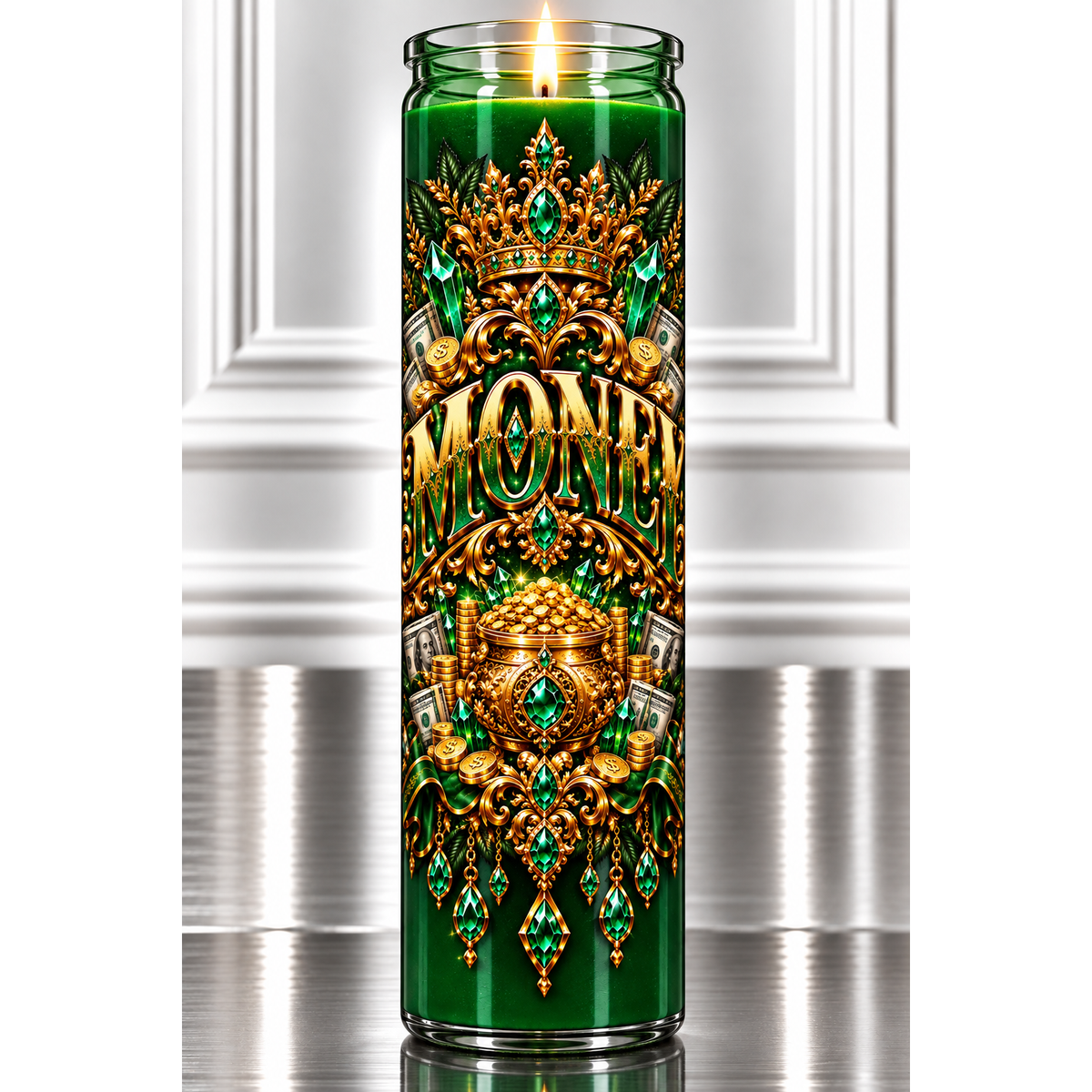 Custom Fixed 5-Day Glass Candle | Prepared & Dressed | Botanica Yende