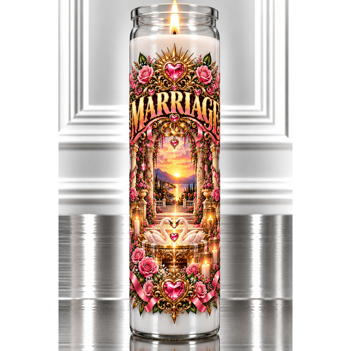 Custom Fixed 5-Day Glass Candle | Prepared & Dressed | Botanica Yende