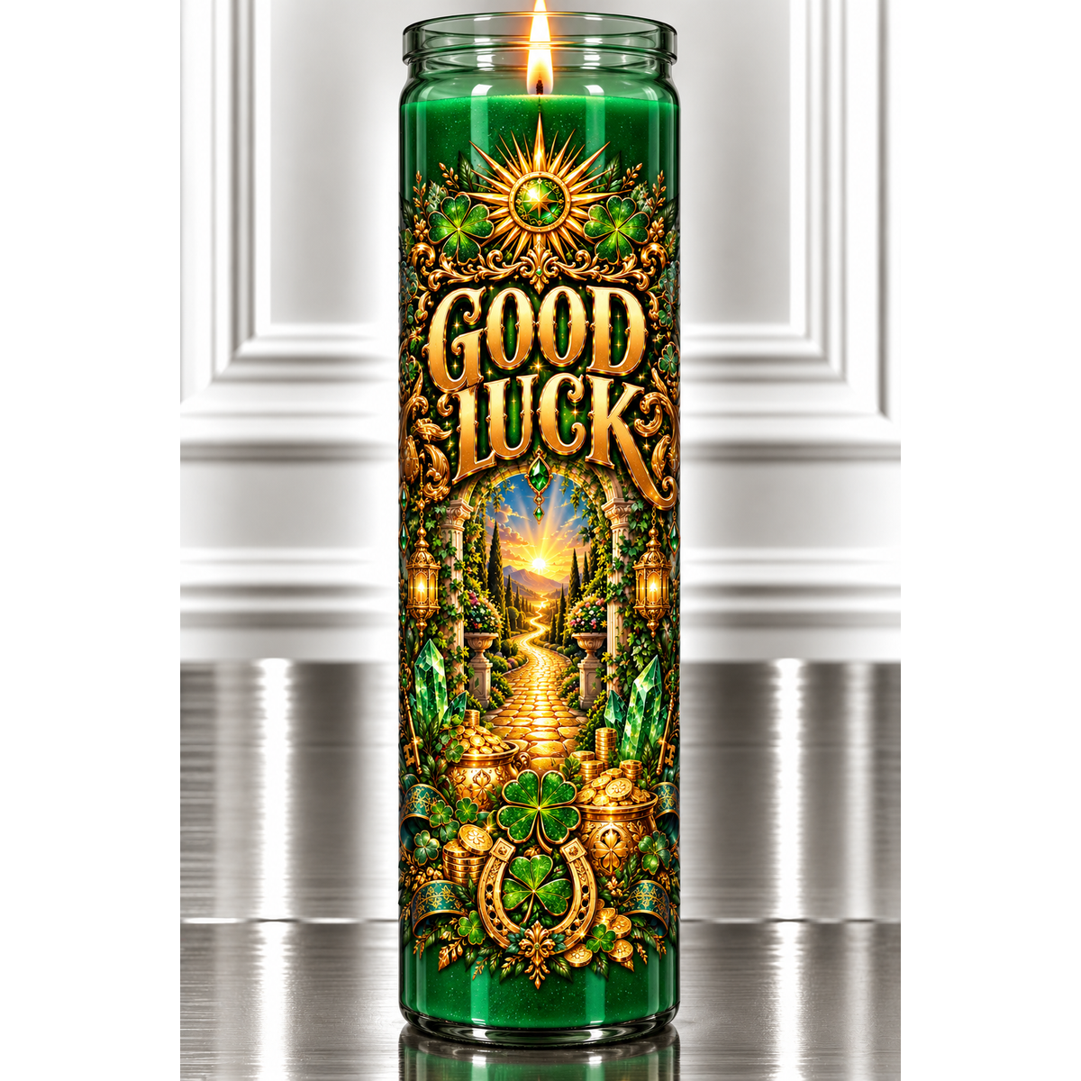 Custom Fixed 5-Day Glass Candle | Prepared & Dressed | Botanica Yende