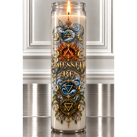 Blessed Be | Four Elements 5-Day Spiritual Candle – Earth, Air, Fire & Water