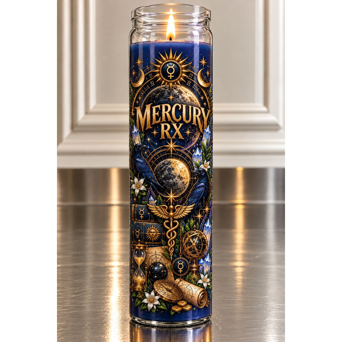 Mercury RX | Mercury Retrograde 5-Day Spiritual Candle – Communication, Clarity & Protection