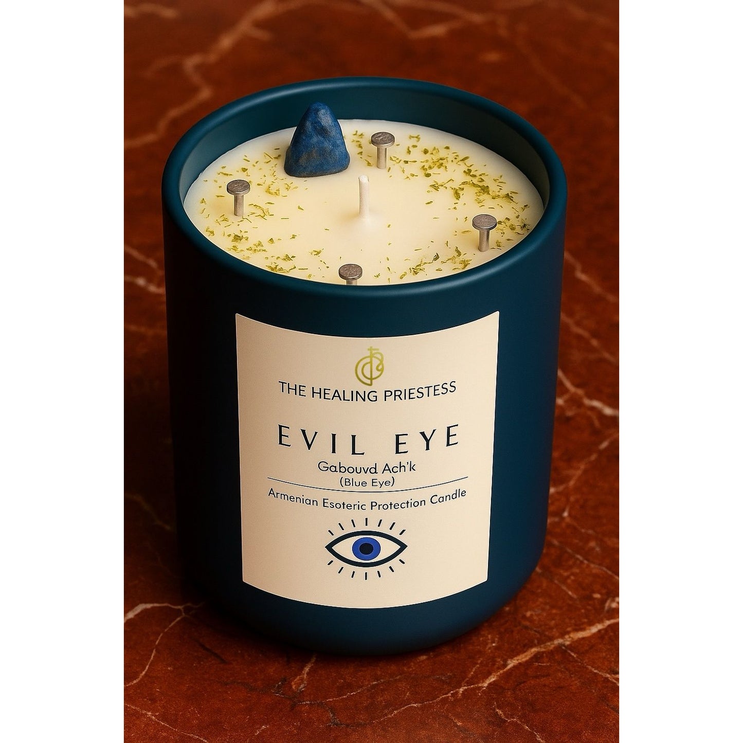 Armenian Esoteric Protection Candle | Gabouyd Ach’k ‘Blue Eye’