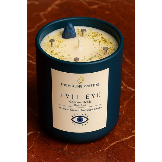 Armenian Esoteric Protection Candle | Gabouyd Ach’k ‘Blue Eye’
