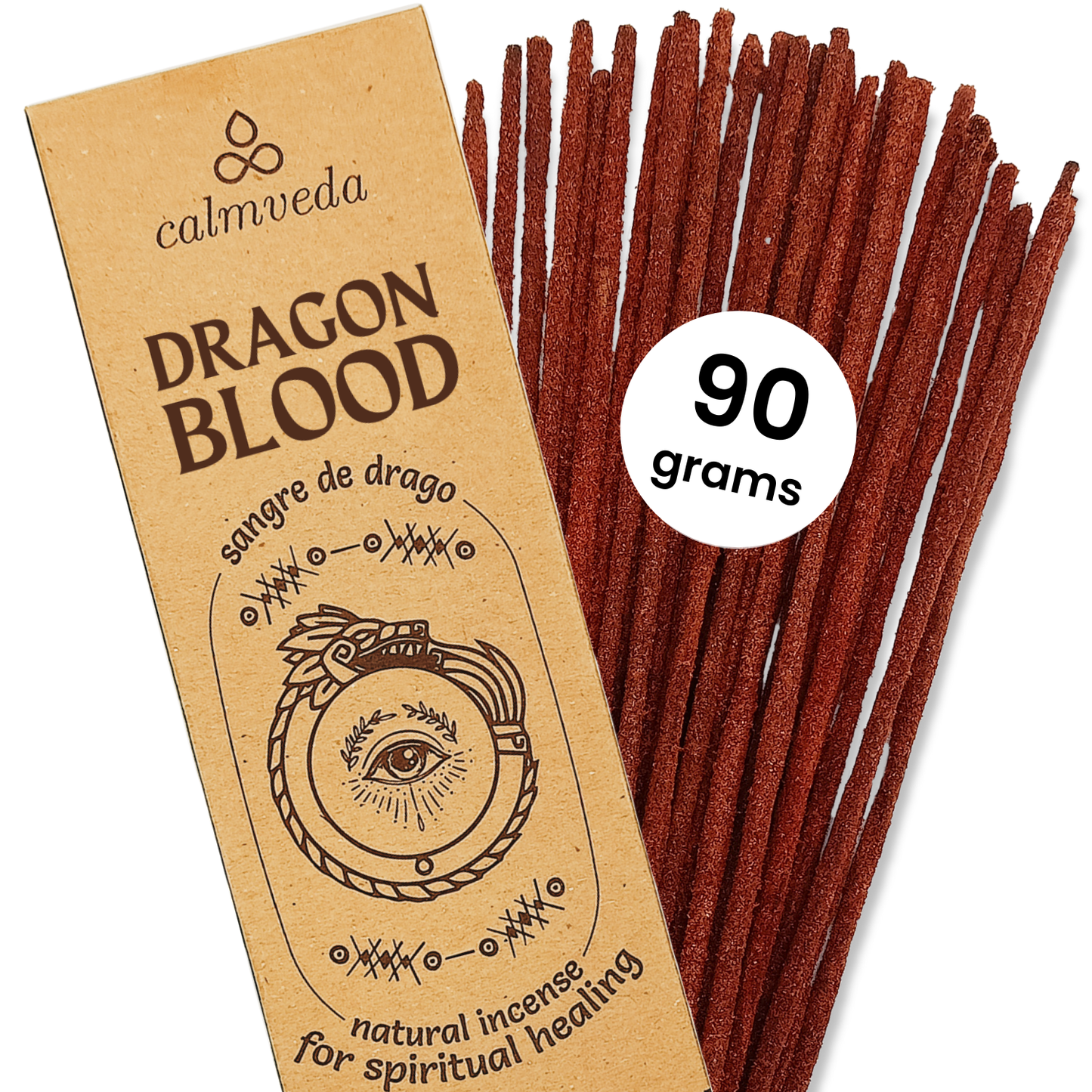 Calmveda Incense & Aromatherapy - Charcoal Based Resin Incense Sticks Large Set - 90 grams