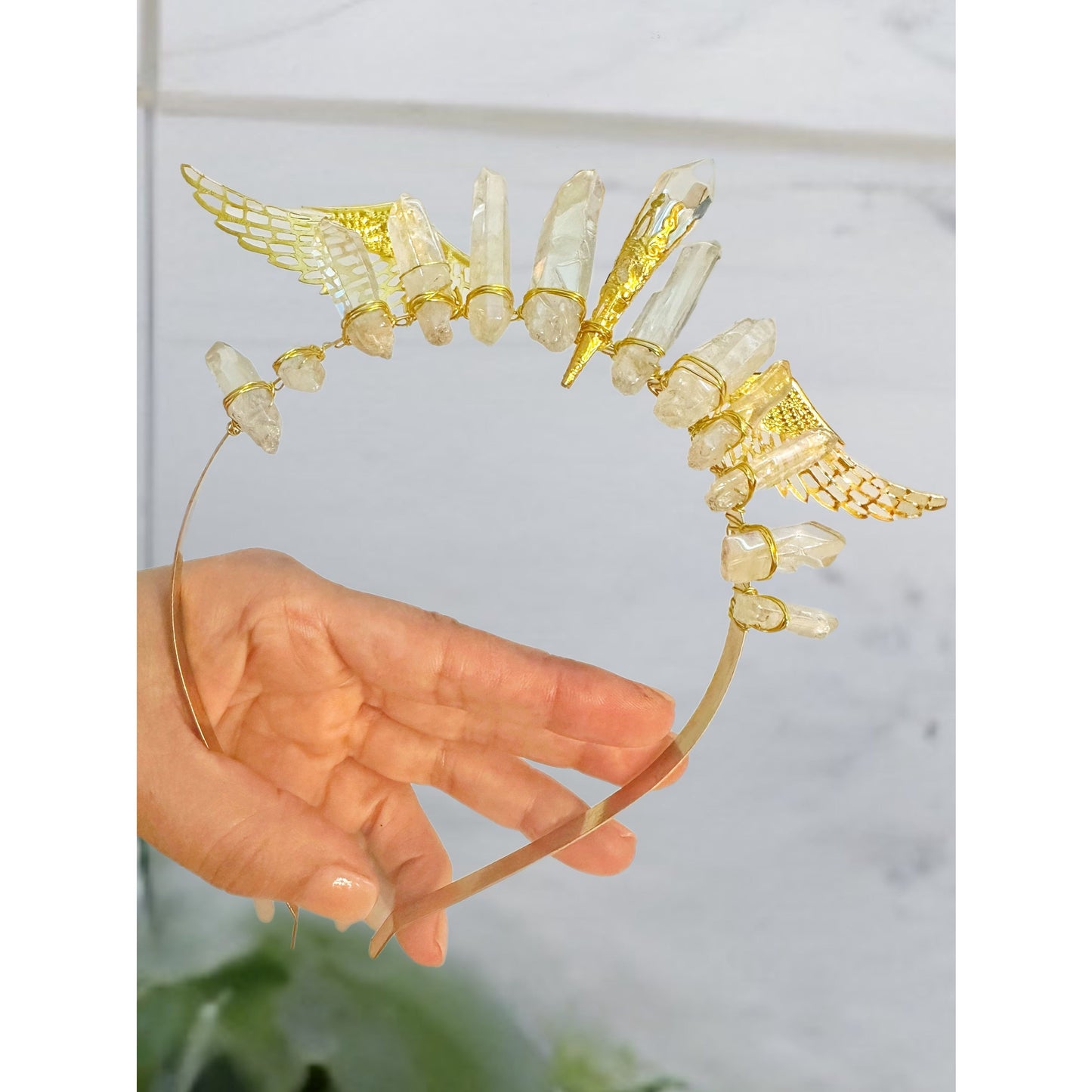 Clear Crystal Quartz Crown