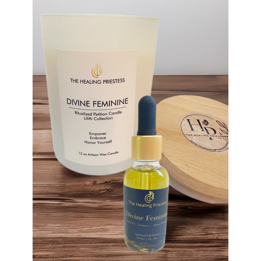 Divine Feminine Duo Set  Intention Candle & Oil Blend | Lilith Collection