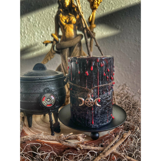 Hecate/Hekate Pillar Altar Candle - prepared