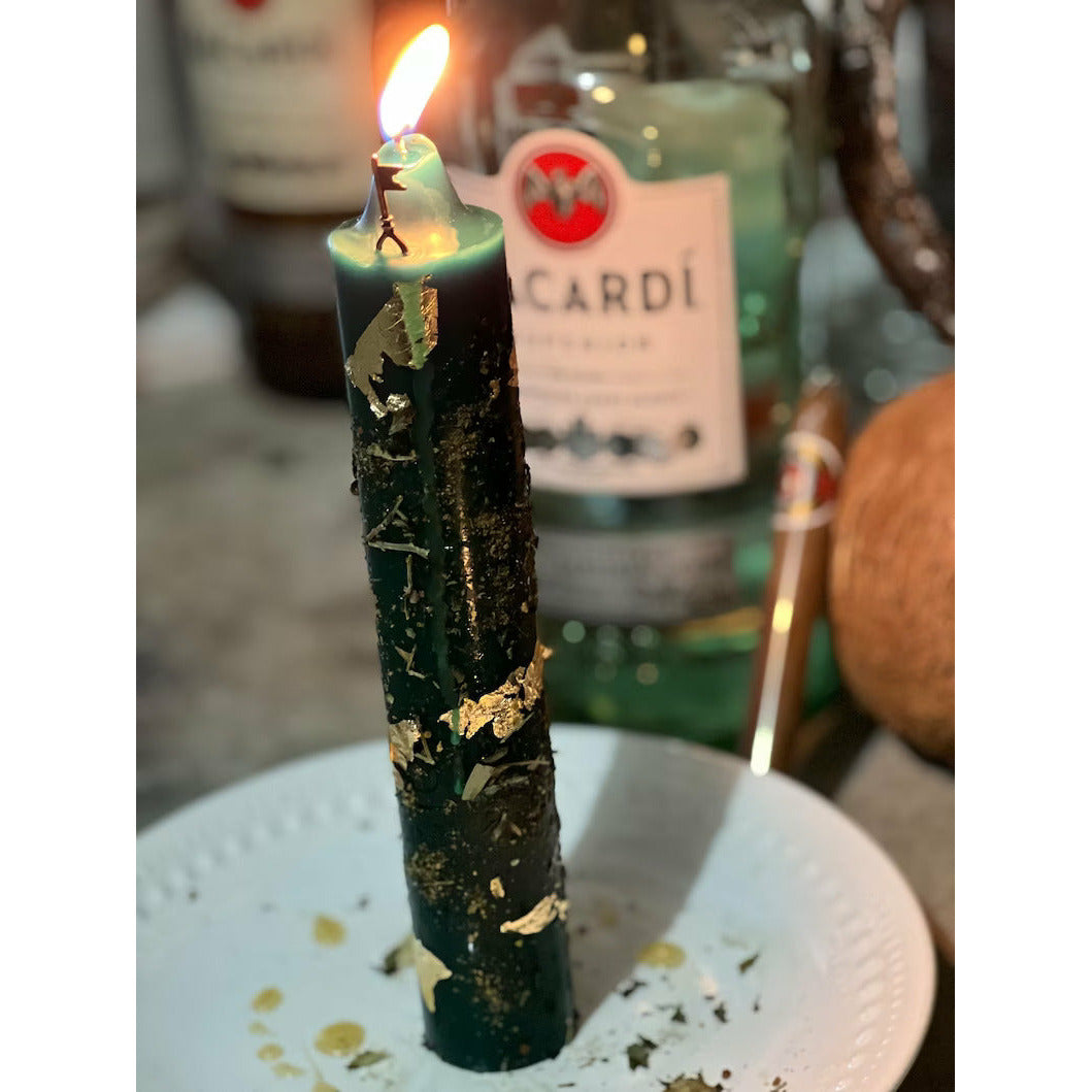 Vela Imán Dinero Preparada ( Lucero: Palo Mayombe Energy )