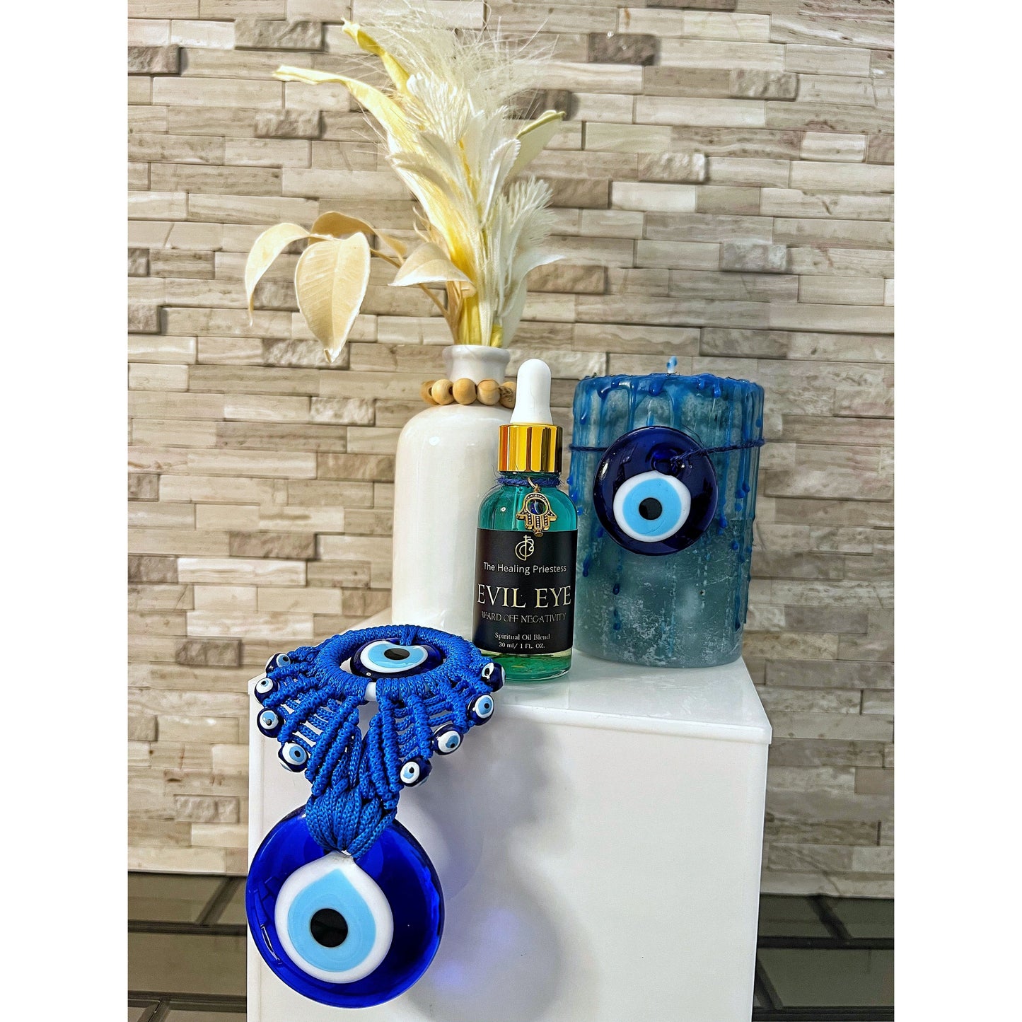 Evil Eye | Ward Off Negativity|  Prepared & Ritualized Pillar Candle