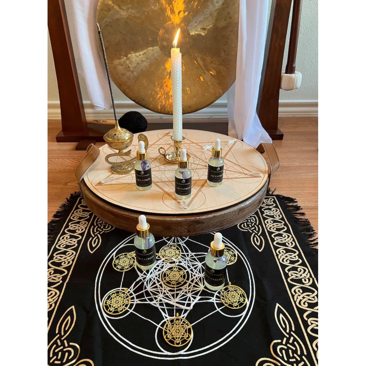 Metatron Meditation Oil | Metatron’s Cube Altar Pendant